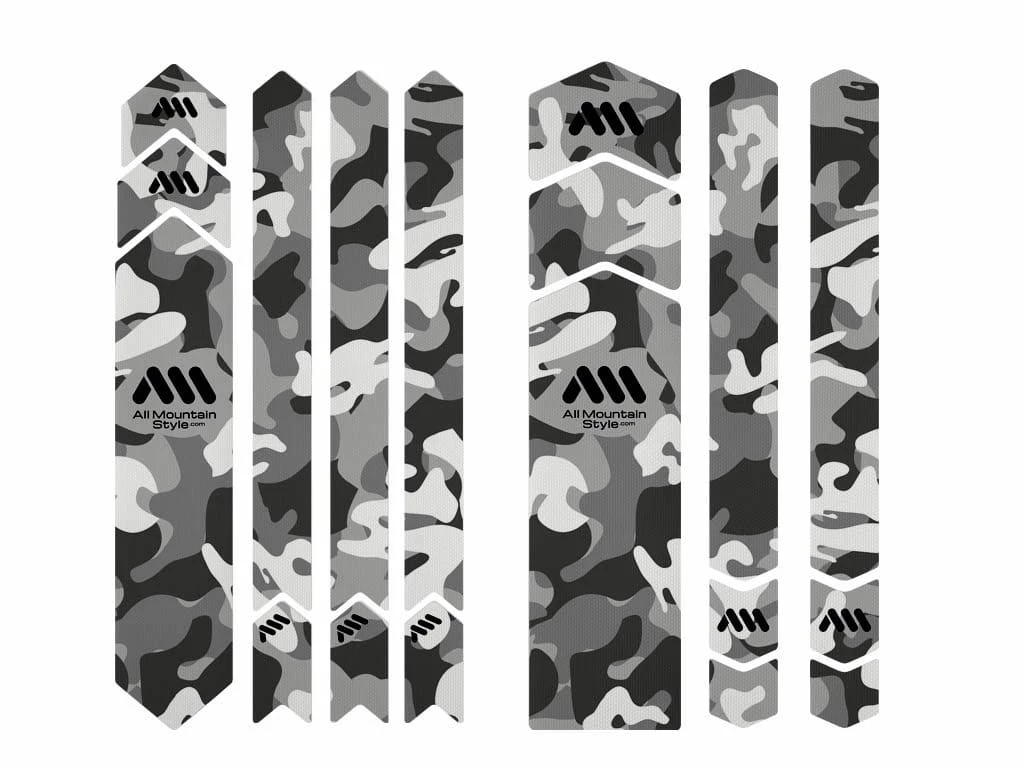 AMS - All Mountain Style Autocollant De Protection De Cadre En Nid D'abeille XXL - Transparent/Camo – Image 3