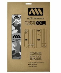 AMS - All Mountain Style Autocollant De Protection De Cadre En Nid D'abeille XXL - Transparent/Camo