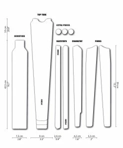 Dyedbro Kit De Protection De Cadre Gravel Clear - Glitter Matt