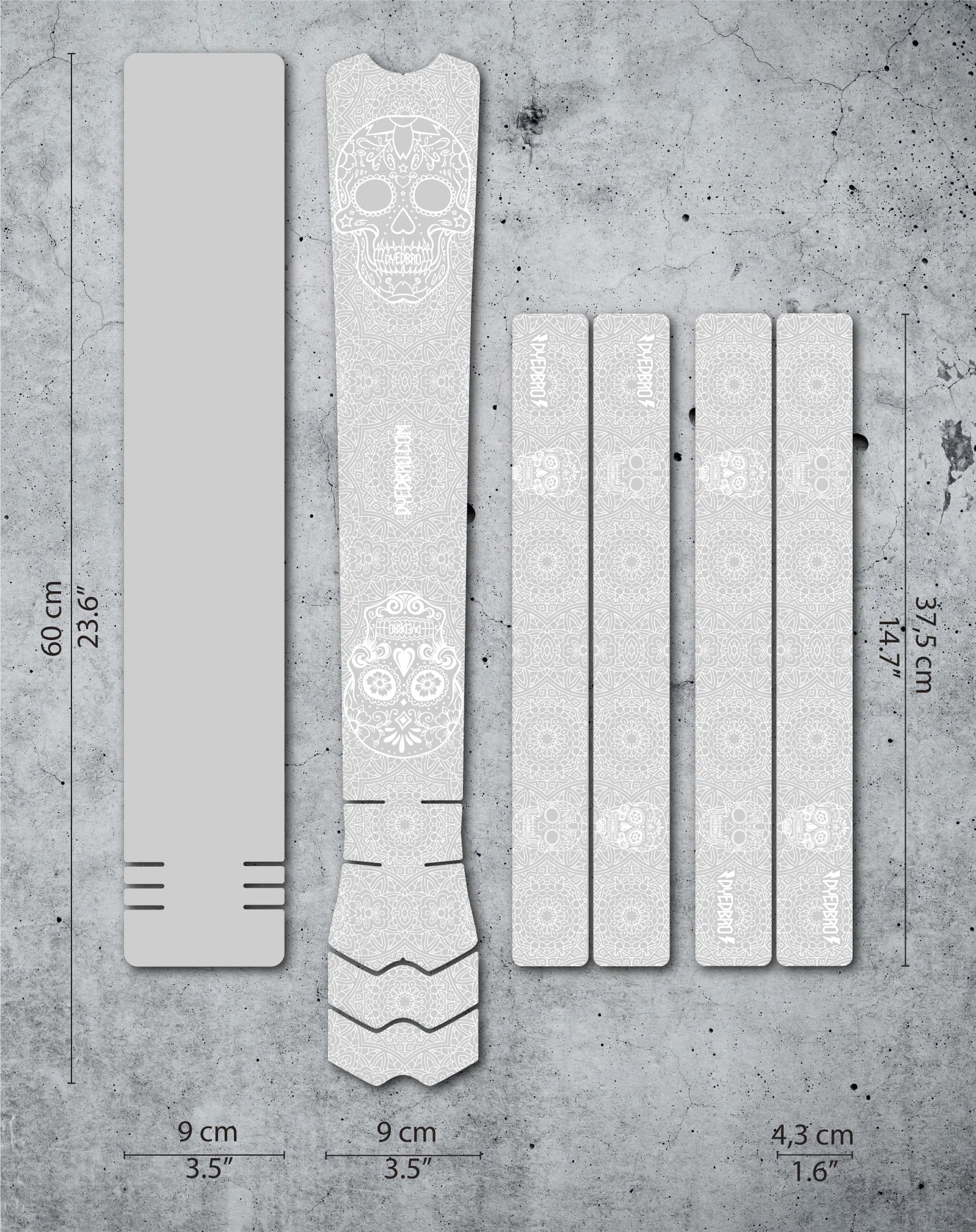 Dyedbro Kit De Protection Du Cadre - Día De Muertos - Blanc Brillant