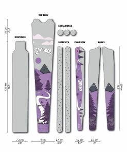 Dyedbro Kit De Protection De Cadre Gravel Grinduro - Purple Matte