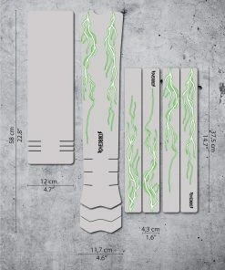 Dyedbro Protection De Cadre E-Bike Kit Lighting - Green Matt