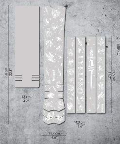 Dyedbro Kit De Protection Pour Cadre De Vélo électrique Old School Tattoo - White Matt